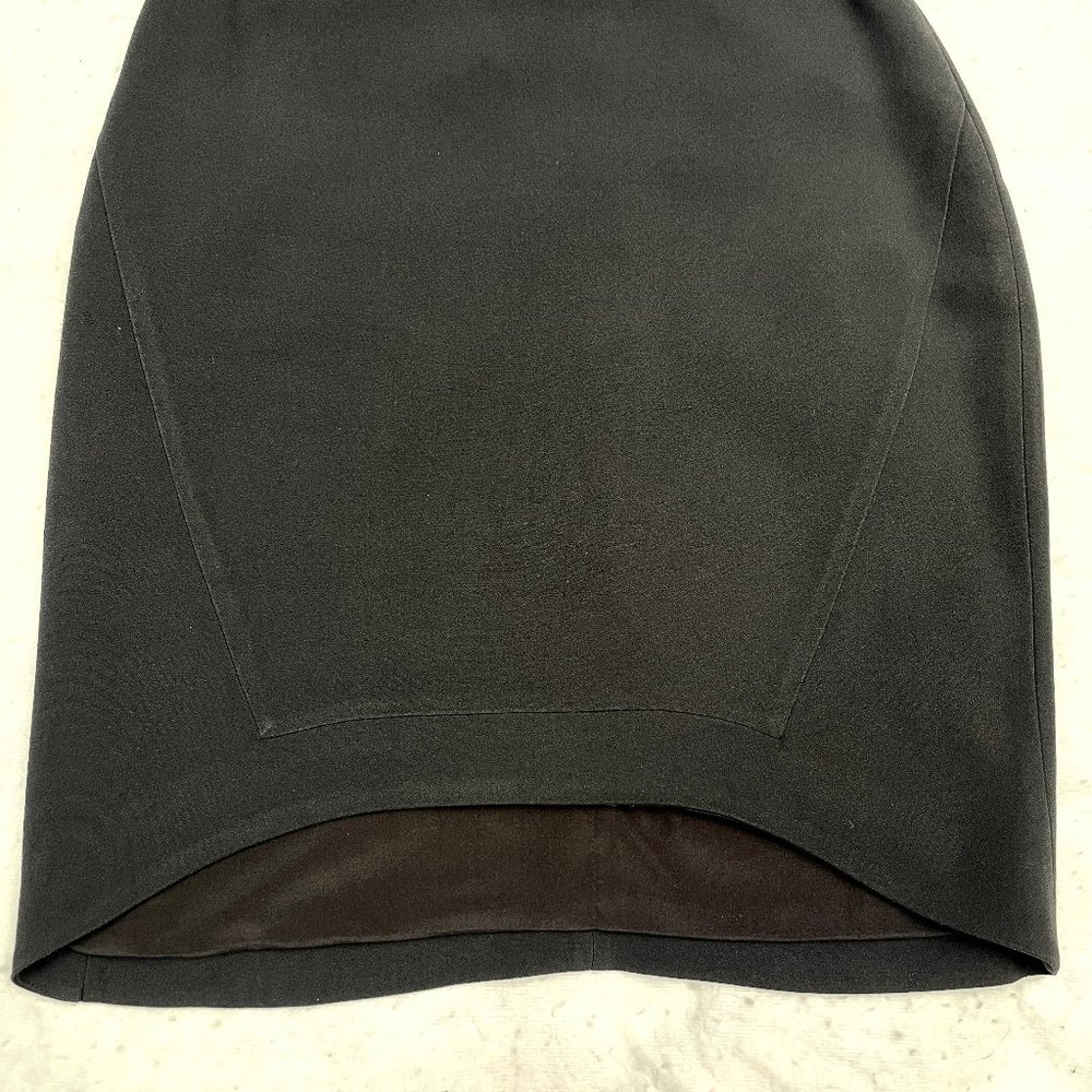 Antonio Berardi Black High Waist Asymmetrical Pencil Skirt View 6